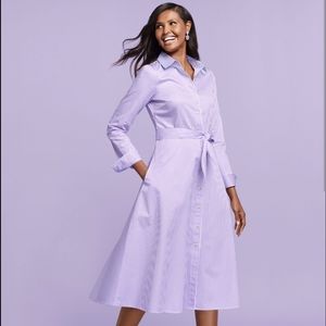 Talbot Purple Striped Shirt Dress